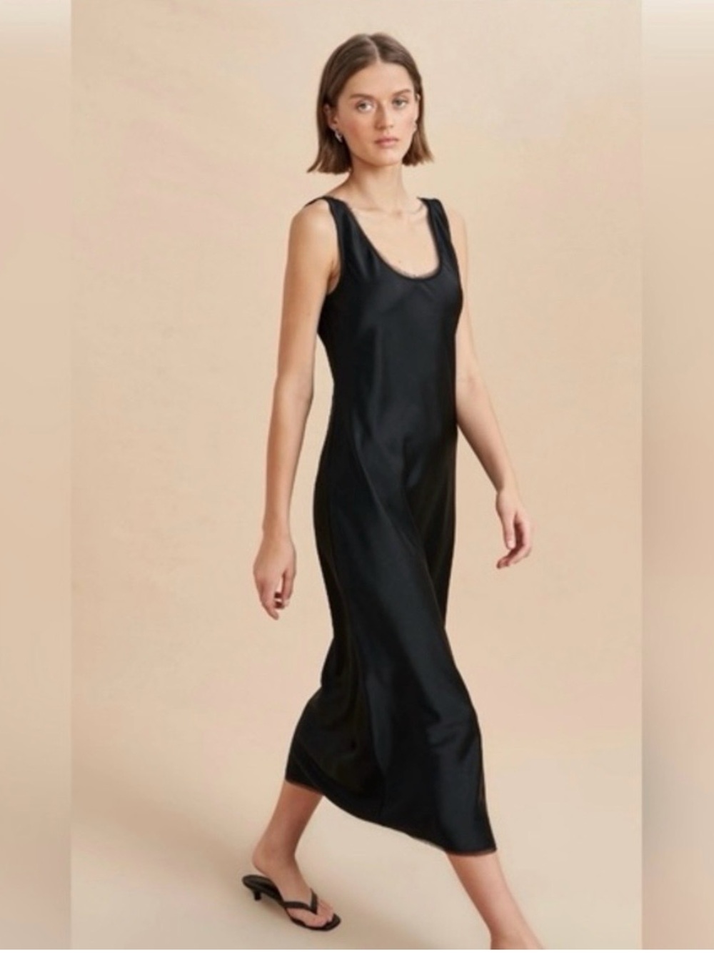 100% silk - La Ligne Black Maxi Dress